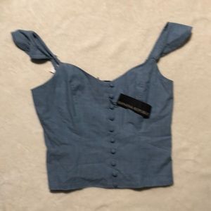 Banana Republic corset denim top sz S